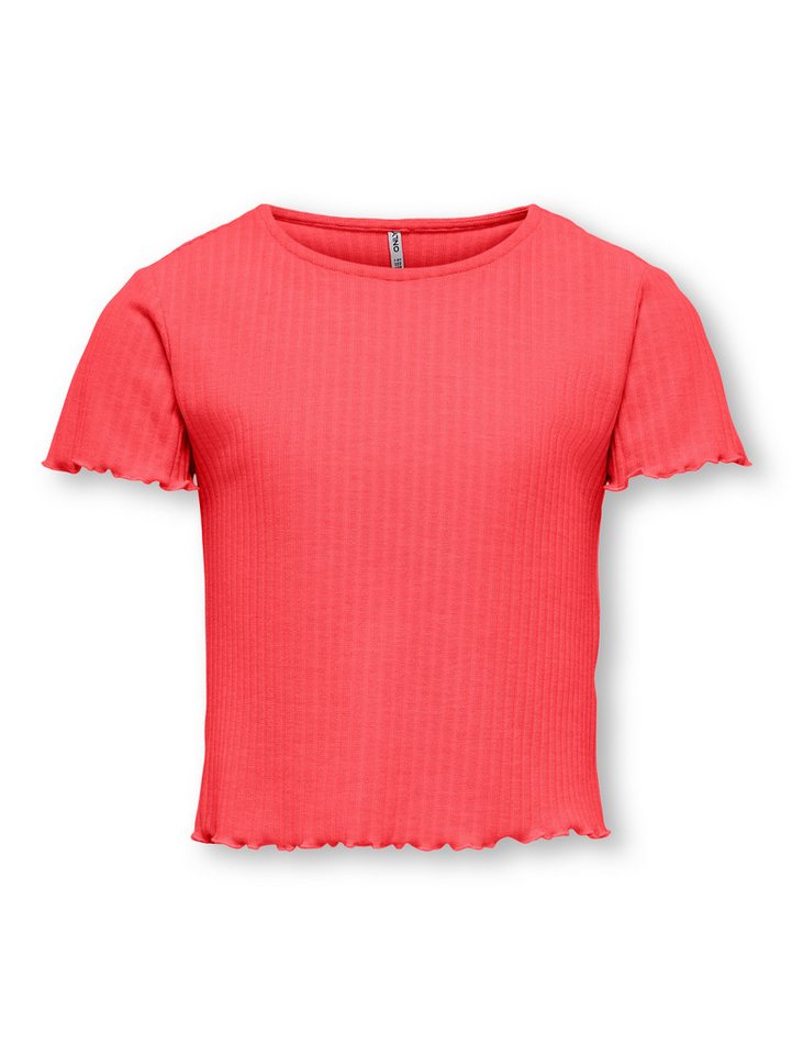 KIDS ONLY T-Shirt KOGNELLA S/S O-NECK TOP NOOS JRS mit süßer Wellenkante von KIDS ONLY