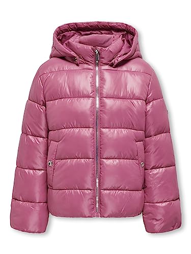 KIDS ONLY Mädchen KOGNEWEMMY Savannah Jacket OTW NOOS Steppjacke, Red Violet/Detail:Silver Trim, 152 von KIDS ONLY