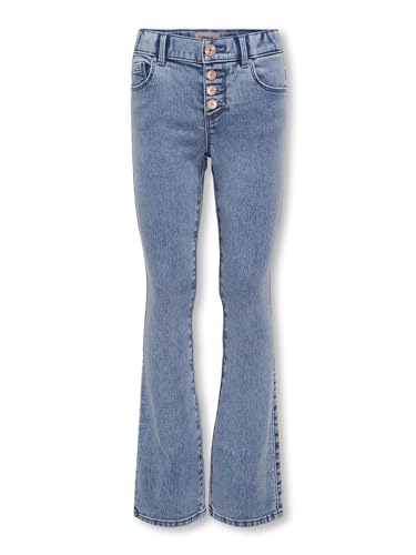 KIDS ONLY Mädchen KOGROYAL Button Flared PIM NOOS Jeanshose, Special Bright Blue Denim, 140 cm von KIDS ONLY