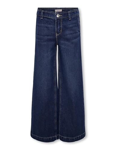 KIDS ONLY Mädchen Kogcomet Wide DNM PIM Noos Hose, Dark Blue Denim, 134 EU von KIDS ONLY