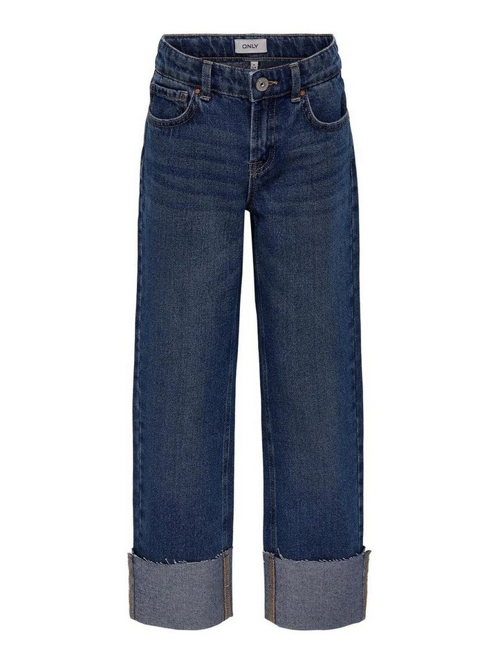 KIDS ONLY Regular-fit-Jeans KOGMEGAN STRAIGHT FOLD UP DNM PIM von KIDS ONLY