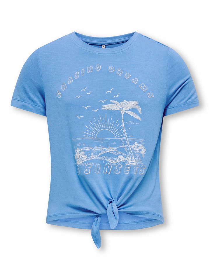 KIDS ONLY Rundhalsshirt KOGRITA S/S SHINY KNOT TOP BOX JRS von KIDS ONLY