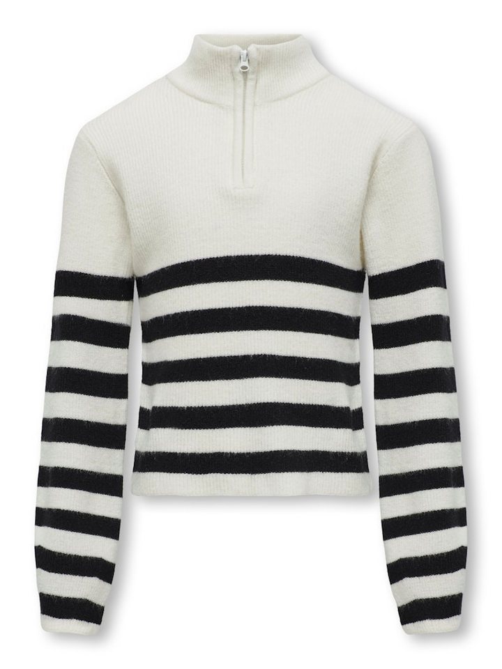 KIDS ONLY Strickpullover KOGFRANCA HALF ZIP L/S STRIPE KNT (1-tlg) von KIDS ONLY