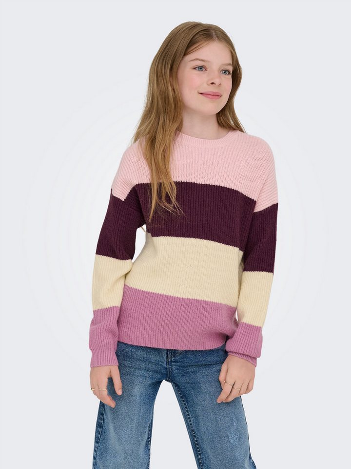 KIDS ONLY Strickpullover KOGSANDY L/S STRIPE PULLOVER KNT NOOS von KIDS ONLY