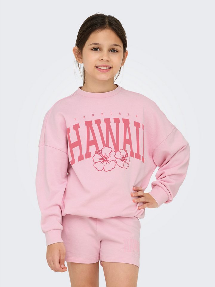 KIDS ONLY Sweatshirt KOGANABELL LIFE L/S OVZ PRINTED CREW SWT von KIDS ONLY