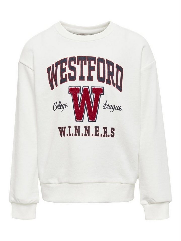 KIDS ONLY Sweatshirt KOGZIGGY L/S COLLEGE O-NECK BOX SWT weich, bequem von KIDS ONLY