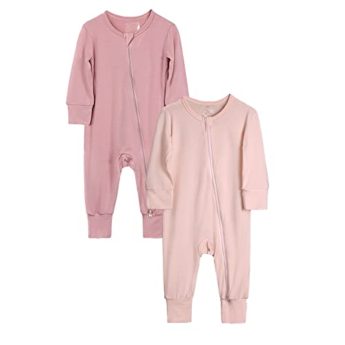KIDS TALES 2er-Pack Baby Reißverschluss Strampler PJS Baby Langarm Jammies Body Anzug Kleinkind Bambus Viskose Pyjamas KIDS TALES 2er-Pack Baby Reißverschluss Strampler PJS Baby Langarm Jammies Body Anzug Kleinkind Bambus Viskose Pyjamas von KIDS TALES