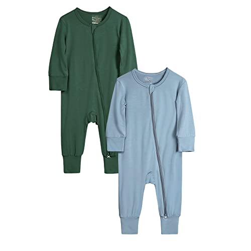 KIDS TALES 2er-Pack Baby Reißverschluss Strampler PJS Baby Langarm Jammies Body Anzug Kleinkind Bambus Viskose Pyjamas KIDS TALES 2er-Pack Baby Reißverschluss Strampler PJS Baby Langarm Jammies Body Anzug Kleinkind Bambus Viskose Pyjamas von KIDS TALES