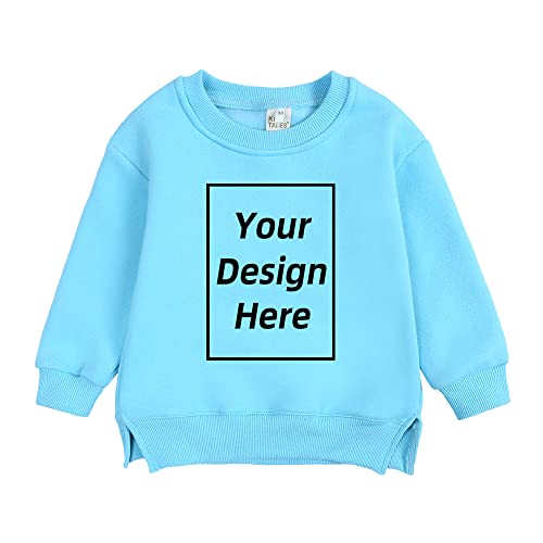 KIDS TALES Fügen Sie Ihren eigenen Text hinzu und entwerfen Sie Sweatshirt Benutzerdefinierte personalisierte Pullover Jungen Mädchen Gebürstete Fleece-Baumwolloberteile von KIDS TALES