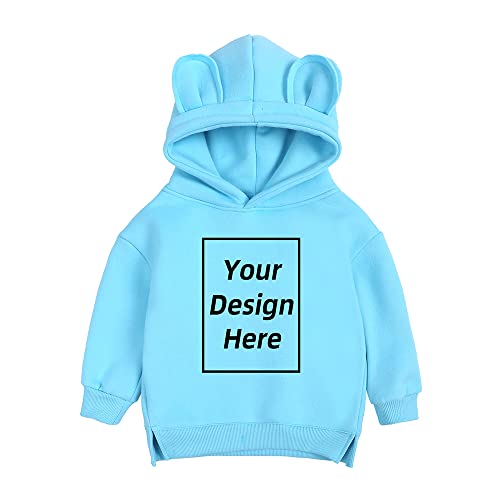 KIDS TALES Kinder Jungen Mädchen Custom Sweatshirt Fügen Sie Ihren eigenen Text hinzu und entwerfen Sie Hoodie Baumwolle personalisierte Pullover von KIDS TALES