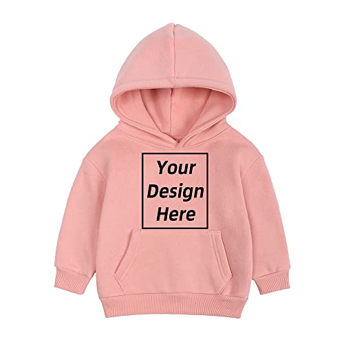 KIDS TALES Sweatshirt für Jungen und Mädchen Fügen Sie Ihren eigenen Text hinzu Design Hoodie Jugend Kinder Gebürsteter Fleece Personalisierter Pullover von KIDS TALES