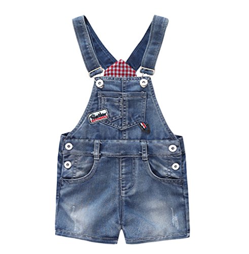 KIDSCOOL SPACE Baby-Jeans-Latzhose,Little Ripped Denim Shortall,Blau,5-6 Jahre von KIDSCOOL SPACE