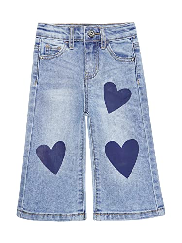 KIDSCOOL SPACE Baby Jeans für kleine Mädchen,Denim Hosen mit weitem Bein und ausgestelltem Saum,hellblau,18-24 Monate von KIDSCOOL SPACE