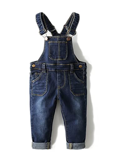 KIDSCOOL SPACE Baby Jungen Mädchen Jeans Overall,Kleinkind Schlank süßer Denim Pullover,Blau,18-24 Monate von KIDSCOOL SPACE