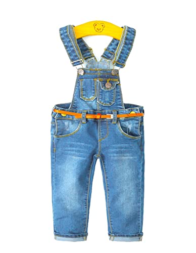 KIDSCOOL SPACE Baby Jungen Mädchen Jeans Overall,Kleinkind Schlank süßer Denim Pullover,Hellblau,18-24 Monate von KIDSCOOL SPACE