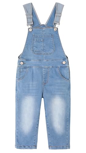 KIDSCOOL SPACE Baby & Kleinkind Verstellbarer Hellblauer, verwaschener Slim Jeans-Overall,Blau,2-3 Jahre von KIDSCOOL SPACE