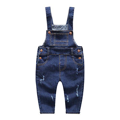 KIDSCOOL SPACE Baby & kleine Jungen/Mädchen Blue Denim Latzhose, Jeanshose,Blau,3-4 Jahre von KIDSCOOL SPACE