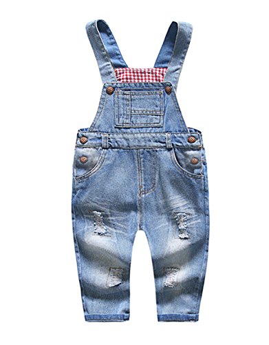 KIDSCOOL SPACE Baby & kleine Jungen/Mädchen Blue Denim Latzhose, Jeanshose,Blau,4-5 Jahre von KIDSCOOL SPACE