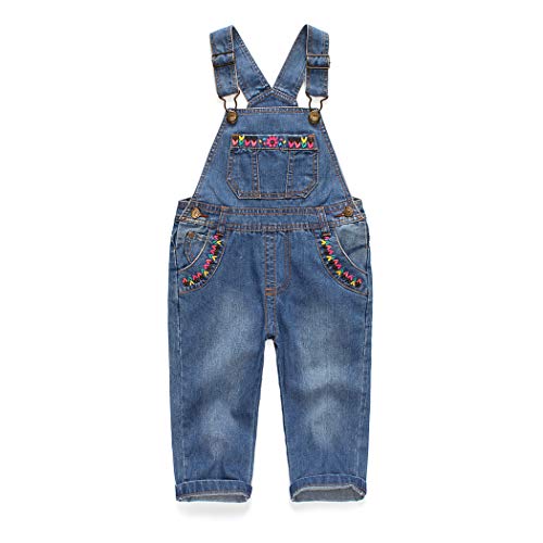 KIDSCOOL SPACE Jeans-Latzhose für Babys & kleine Mädchen,Jean Workwear Latzhose,Hellblau, 12-18 Monate von KIDSCOOL SPACE