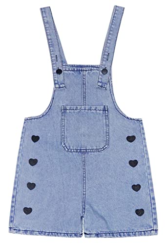 KIDSCOOL SPACE Jeans Shorts Mädchen, schlichtes Design,herzbedruckte Sommer Denim Shorts,hellblau,11-12 Jahre von KIDSCOOL SPACE