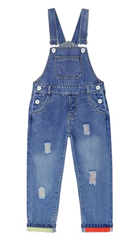 KIDSCOOL SPACE Junge Mädchen Süße Overalls, Modischer Overall aus gewaschenem Denim, Blau, 10-11 Jahre KIDSCOOL SPACE Junge Mädchen Süße Overalls, Modischer Overall aus gewaschenem Denim, Blau, 10-11 Jahre von KIDSCOOL SPACE