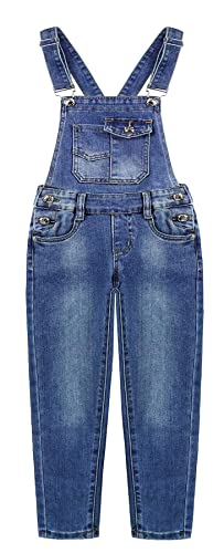 KIDSCOOL SPACE Jungen Mädchen Overall, große Taschen, weich gewaschener Denim Overall,Blau,11-12 Jahre von KIDSCOOL SPACE