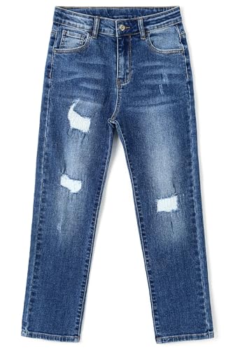 KIDSCOOL SPACE Slim-Fit-Jeans für Mädchen, Stretch-Jeanshose mit Rissen von KIDSCOOL SPACE