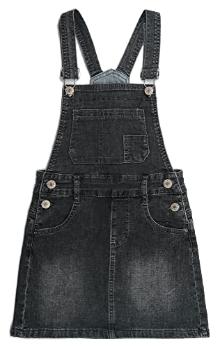 KIDSCOOL SPACE Rock für kleine Mädchen, zerrissenes, weiches, dehnbares Denim-Sommerkleid für Mädchen, Schwarz, 4–5 Jahre von KIDSCOOL SPACE