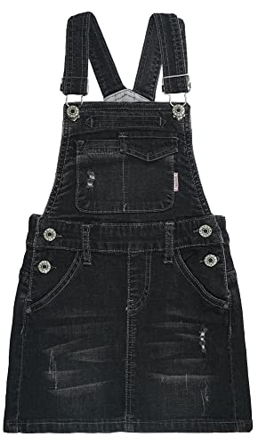 KIDSCOOL SPACE Rock für kleine Mädchen, zerrissenes, weiches, dehnbares Denim-Sommerkleid für Mädchen, Schwarz, 5–6 Jahre von KIDSCOOL SPACE