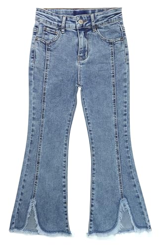 KIDSCOOL SPACE Schlaghose für Mädchen, 18M-14T, breite Altersspanne, elastischer Bund innen, Dehnbare, schmale Jeans, Hellblau, 8-9 Jahre KIDSCOOL SPACE Schlaghose für Mädchen, 18M-14T, breite Altersspanne, elastischer Bund innen, Dehnbare, schmale Jeans, Hellblau, 8-9 Jahre von KIDSCOOL SPACE