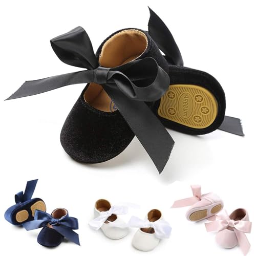 KIDSUN Unisex Baby Mädchen Turnschuhe weiche rutschfeste Sohle Neugeborenen erste Wanderer Leinwand Jeansschuhe, 2 Schwarz, 6-12 månader KIDSUN Unisex Baby Mädchen Turnschuhe weiche rutschfeste Sohle Neugeborenen erste Wanderer Leinwand Jeansschuhe, 2 Schwarz, 6-12 månader von KIDSUN