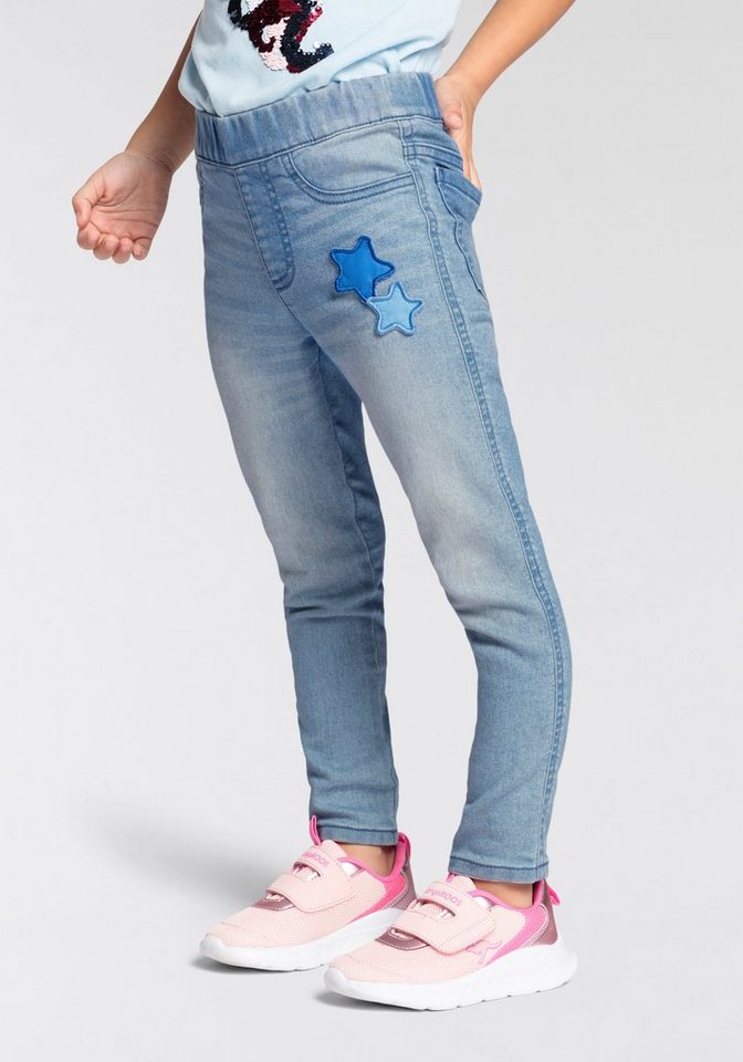 KIDSWORLD Jeansjeggings für kleine Mädchen mit Sternapplikation von KIDSWORLD