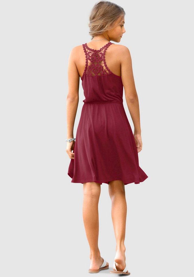 KIDSWORLD Jerseykleid, Viskosekleid für Mädchen kniefrei, romantisch, aus Viskose, breite Träger von KIDSWORLD