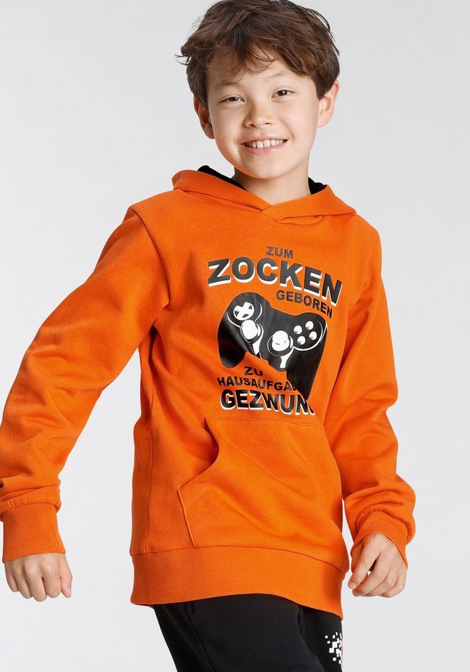 KIDSWORLD Kapuzensweatshirt FÜR ZOCKER, mit Gamer Spruch von KIDSWORLD