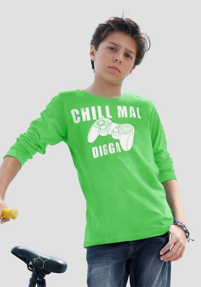 KIDSWORLD Langarmshirt CHILL MAL DIGGA von KIDSWORLD