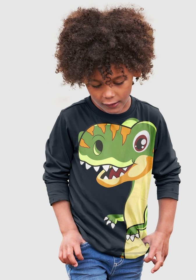 KIDSWORLD Langarmshirt CURIOUS DINO von KIDSWORLD