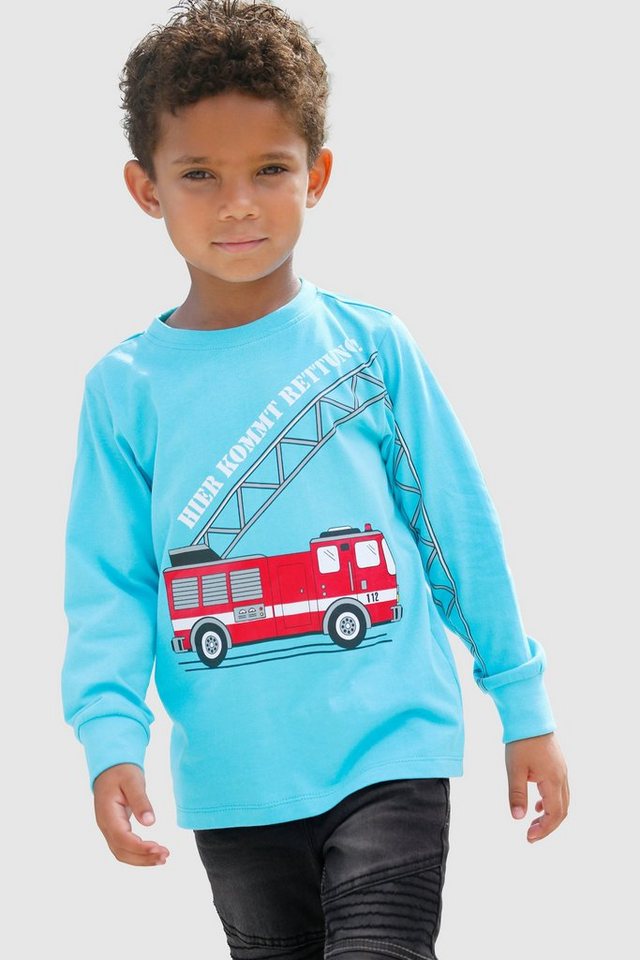 KIDSWORLD Langarmshirt HIER KOMMT RETTUNG Langarm, Basic-Passform, peppiger Druck KIDSWORLD Langarmshirt HIER KOMMT RETTUNG Langarm, Basic-Passform, peppiger Druck von KIDSWORLD