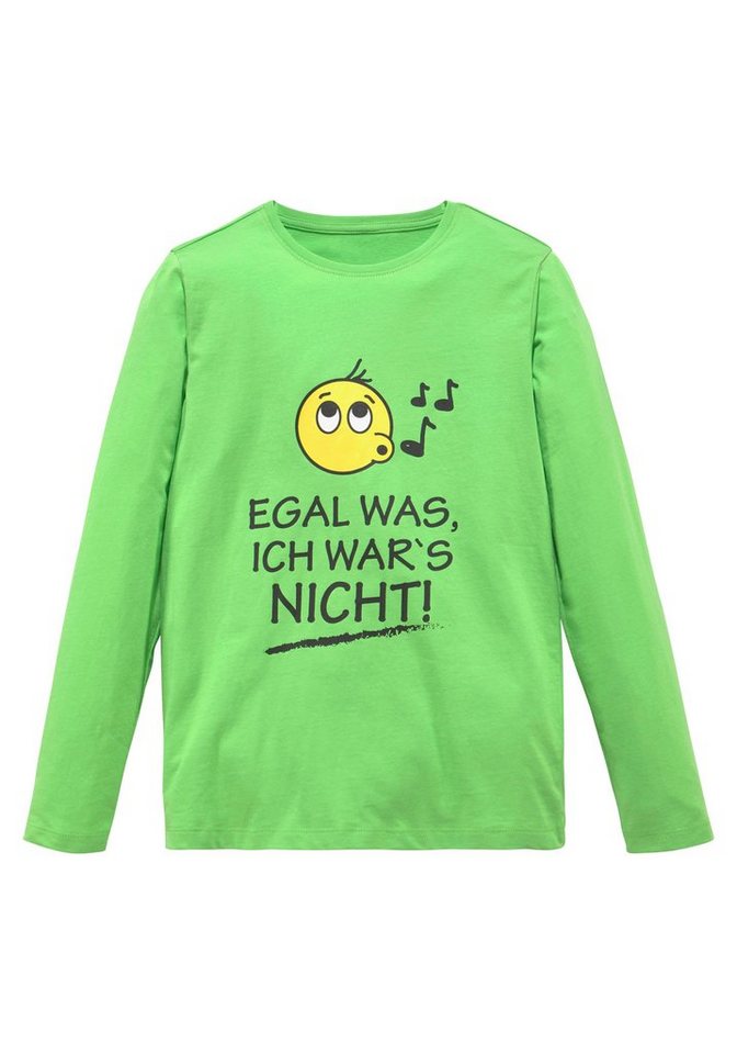 KIDSWORLD Langarmshirt EGAL WAS, ICH WAR'S NICHT!, Spruch von KIDSWORLD