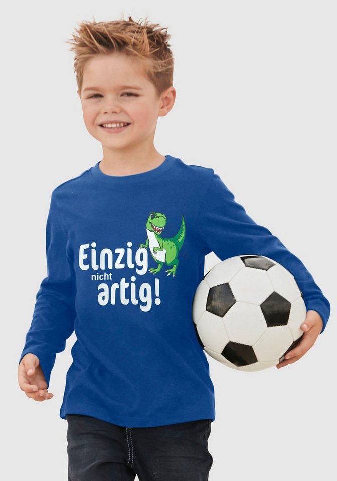 KIDSWORLD Langarmshirt EINZIG NICHT ARTG! Spruch von KIDSWORLD