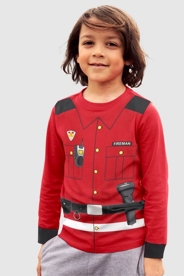 KIDSWORLD Langarmshirt FEUERWEHR Uniform-Druck von KIDSWORLD