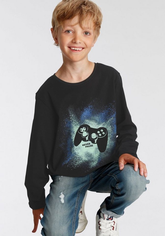 KIDSWORLD Langarmshirt GAMER, cooler Print für Jungen von KIDSWORLD