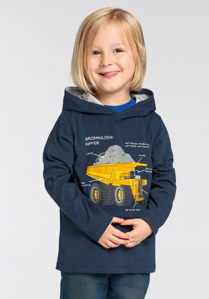 KIDSWORLD Langarmshirt LKW KIPPER Druck für kleine Jungen von KIDSWORLD