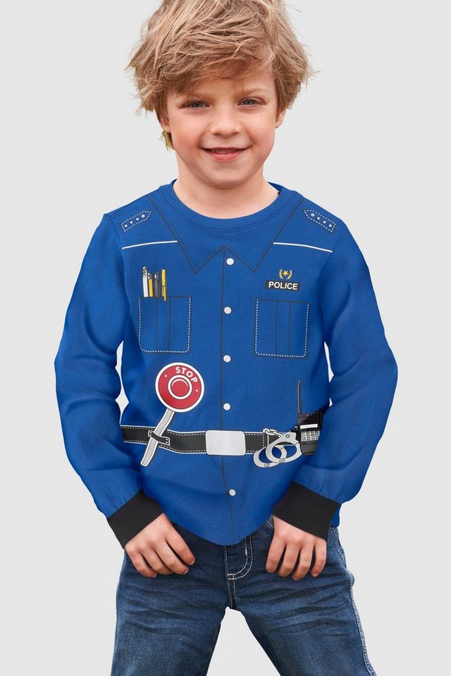 KIDSWORLD Langarmshirt POLIZEI Uniform-Druck von KIDSWORLD