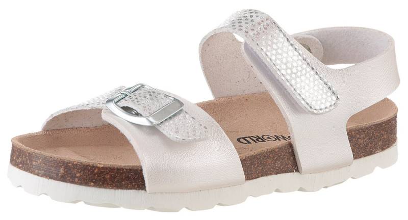 KIDSWORLD Riemchensandale Sommerschuh, Klettschuh, Urlaubschuh, Strandschuh in Metallic-Optik von KIDSWORLD