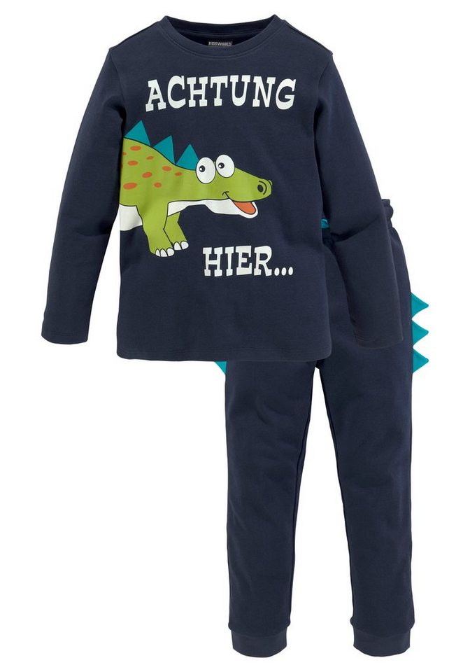 KIDSWORLD Shirt & Hose (Spar-Set, 2-tlg., Shirt+Jogginghose) mit großem Dinodruck von KIDSWORLD