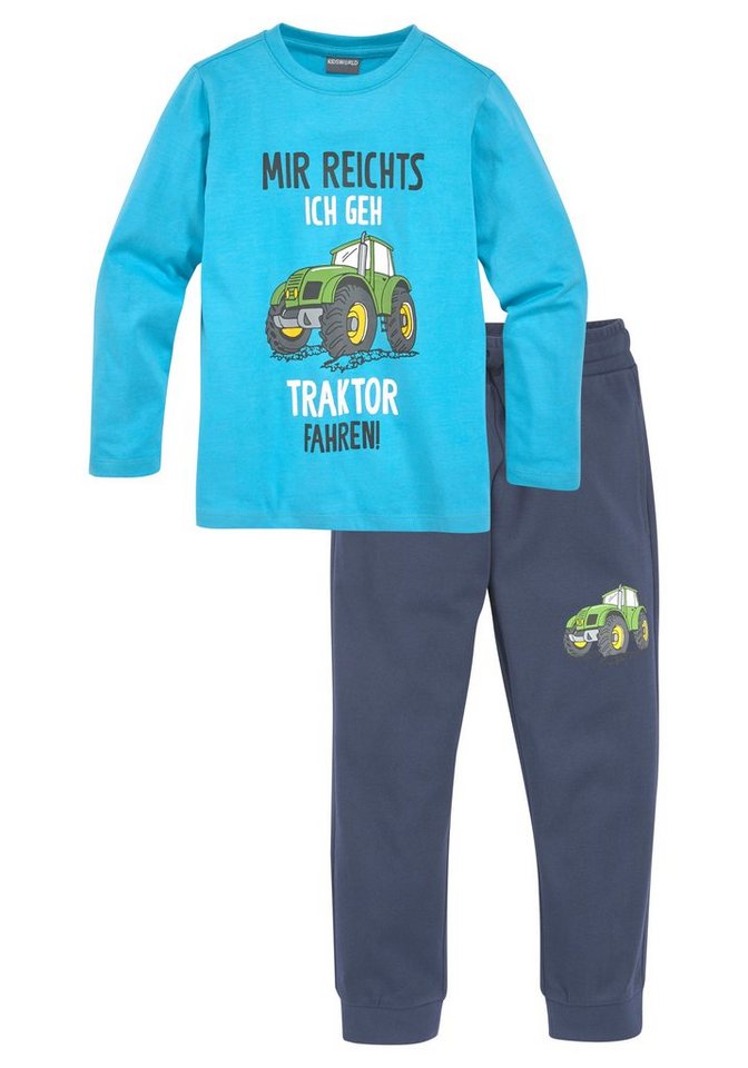 KIDSWORLD Shirt & Hose MIR REICHTS, ICH GEH TRAKTOR FAHREN (Spar-Set, 2-tlg) Langarmshirt+Jogginghose von KIDSWORLD