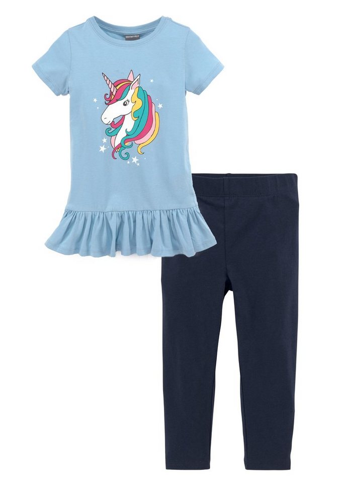 KIDSWORLD Shirt & Leggings EINHORN (Set, 2-tlg), mit Rüschen und Einhorndruck für kleine Mädchen von KIDSWORLD