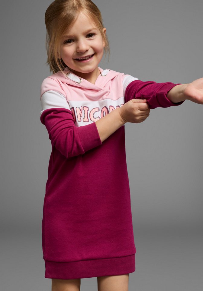 KIDSWORLD Sweatkleid UNICORN lang, modisch, aus Baumwollmischung, Langarm KIDSWORLD Sweatkleid UNICORN lang, modisch, aus Baumwollmischung, Langarm von KIDSWORLD
