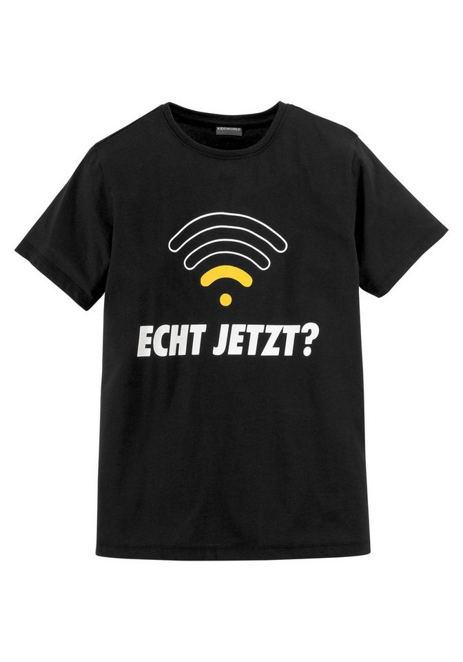 KIDSWORLD T-Shirt ECHT JETZT?, Spruch von KIDSWORLD