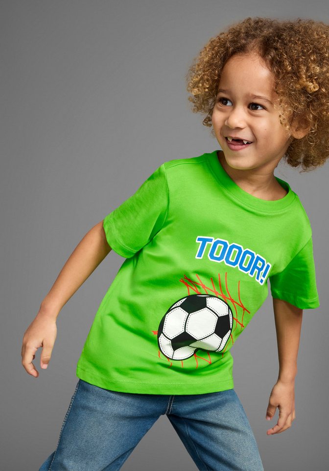 KIDSWORLD T-Shirt Fußball-Print: TOOOR Kurzarm, Basic-Passform, mit Statements/Sprüchen von KIDSWORLD